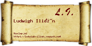 Ludwigh Ilián névjegykártya